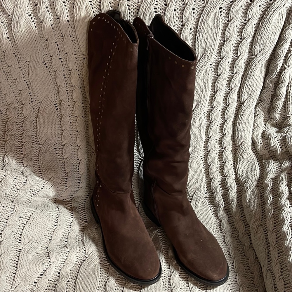 New Brown Suede Steven by Steve Madden Zoe Riding Boots 11W